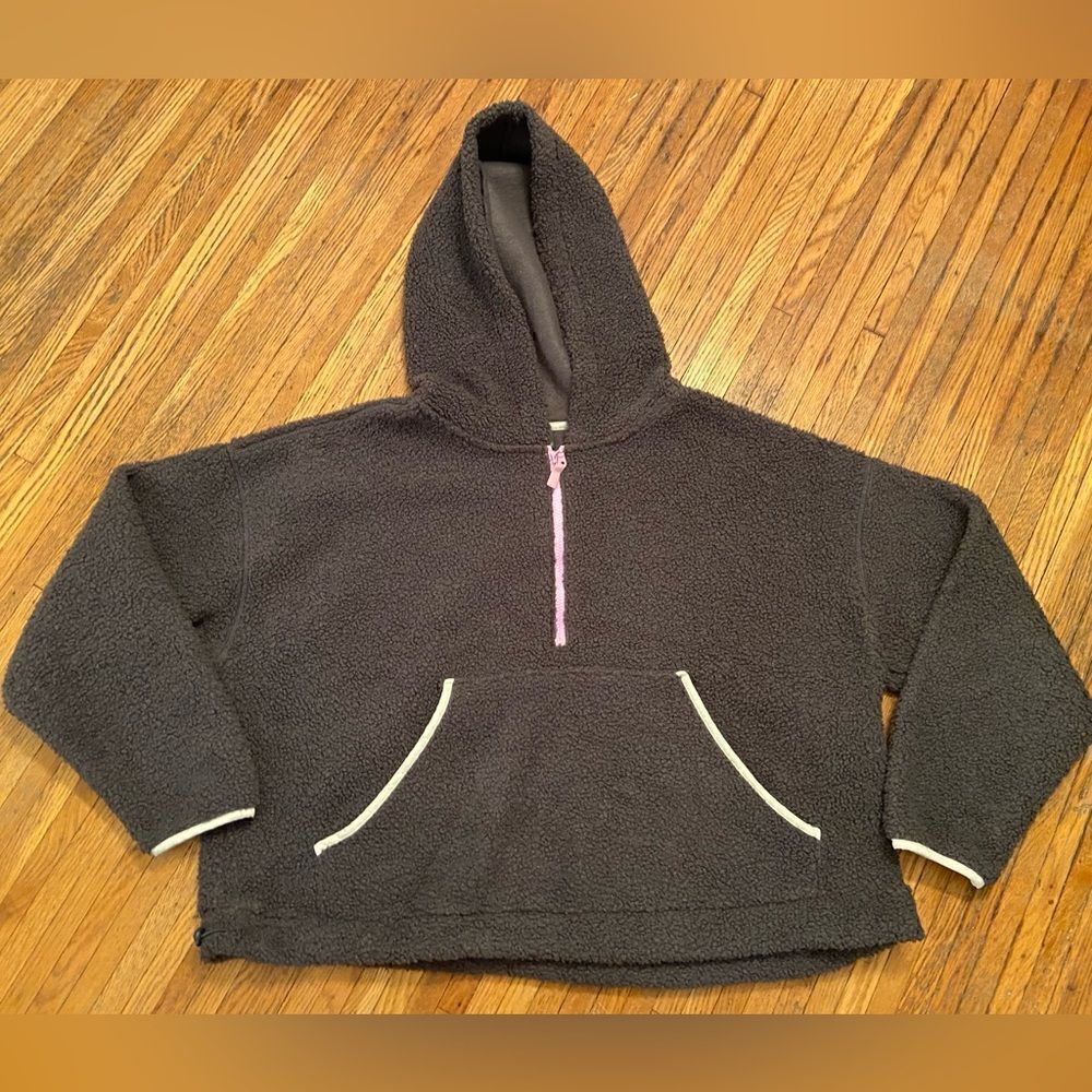 Wild Fable dark grey Sherpa-like hoodie - Picture 1 of 2